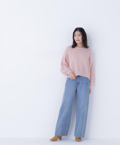 NATURAL BEAUTY BASIC(ナチュラルビューティーベーシック)の「◇フェザーネップニット(ニット/セーター・レディース・ピンク/ブルー/オフホワイト・FREE)」の10枚目の写真