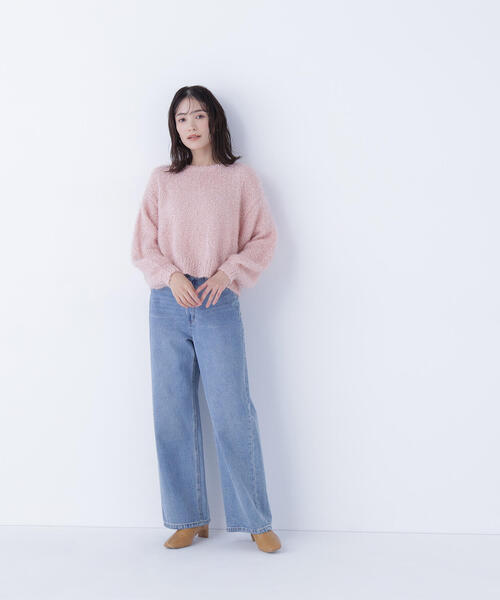 NATURAL BEAUTY BASIC(ナチュラルビューティーベーシック)の「◇フェザーネップニット(ニット/セーター・レディース・ピンク/ブルー/オフホワイト・FREE)」の12枚目の写真
