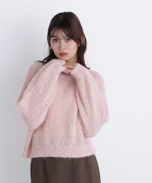 NATURAL BEAUTY BASIC(ナチュラルビューティーベーシック)の「◇フェザーネップニット(ニット/セーター・レディース・ピンク/ブルー/オフホワイト・FREE)」の14枚目の写真