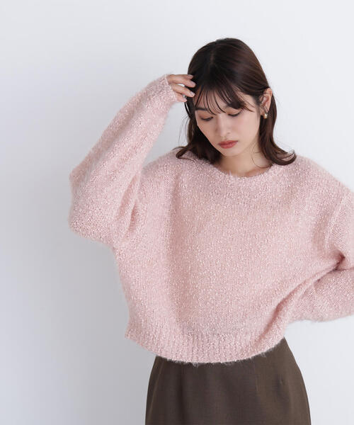 NATURAL BEAUTY BASIC(ナチュラルビューティーベーシック)の「◇フェザーネップニット(ニット/セーター・レディース・ピンク/ブルー/オフホワイト・FREE)」の16枚目の写真