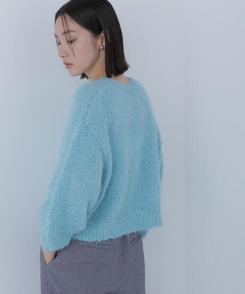 NATURAL BEAUTY BASIC(ナチュラルビューティーベーシック)の「◇フェザーネップニット(ニット/セーター・レディース・ピンク/ブルー/オフホワイト・FREE)」の4枚目の写真