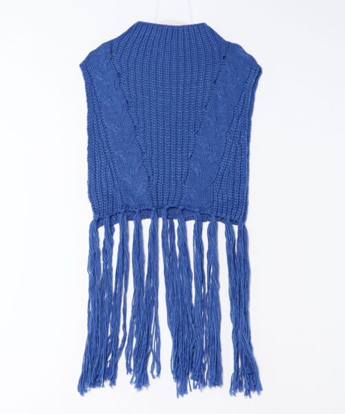 チャイハネ（チャイハネ）の「【チャイハネ】ルティフリンジニットベスト（ベスト・レディース・ホワイト/ピンク/ブラック/ブルー・FREE）」の10枚目の写真