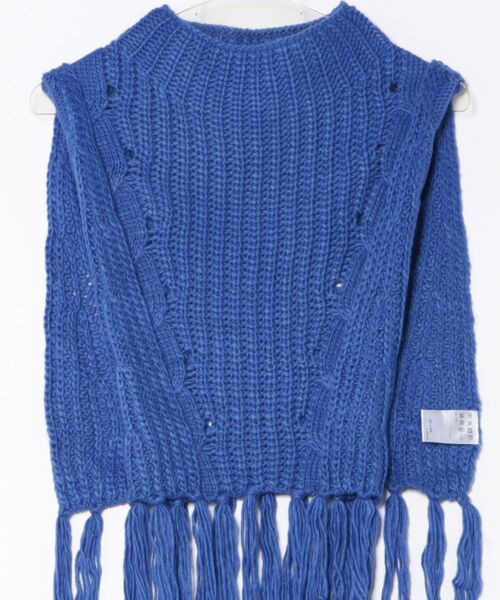 チャイハネ（チャイハネ）の「【チャイハネ】ルティフリンジニットベスト（ベスト・レディース・ホワイト/ピンク/ブラック/ブルー・FREE）」の9枚目の写真