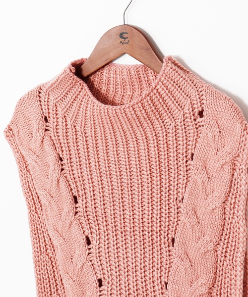 チャイハネ（チャイハネ）の「【チャイハネ】ルティフリンジニットベスト（ベスト・レディース・ホワイト/ピンク/ブラック/ブルー・FREE）」の5枚目の写真