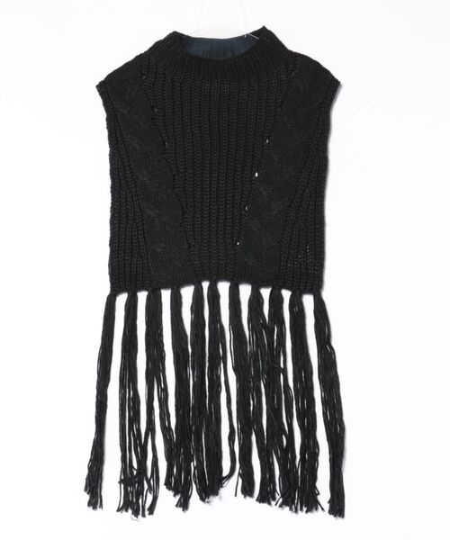 チャイハネ（チャイハネ）の「【チャイハネ】ルティフリンジニットベスト（ベスト・レディース・ホワイト/ピンク/ブラック/ブルー・FREE）」の11枚目の写真