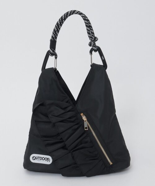 SOFFITTO（ソフィット）の「【RISLEY×OUTDOOR(リズレイ×アウトドア)】トライアングルミニフリルバッグ ［R2501-TFB37］（ショルダーバッグ・レディース・カーキ/ブラック・FREE）」の2枚目の写真