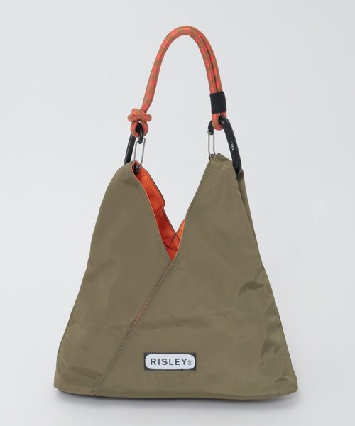 SOFFITTO（ソフィット）の「【RISLEY×OUTDOOR(リズレイ×アウトドア)】トライアングルミニフリルバッグ ［R2501-TFB37］（ショルダーバッグ・レディース・カーキ/ブラック・FREE）」の5枚目の写真