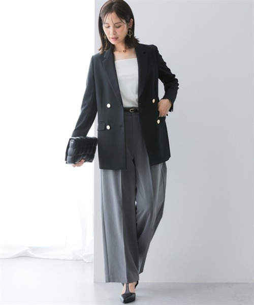 7days Life Styling（セブンデイズライフスタイリング）の「【テーパード/ワイド】万能センタープレスタックテーパードパンツ（レギュラー丈）【しわになりにくい・速乾・UVカット】＜大きいサイズ有＞（スラックス・レディース・杢グレー/ブラック/グレー系1/ブラック系1/ネイビー系1/ネイビー・S/M/L/LL/3L/4L/TS/TM/TL/TLL/T3L/T4L）」の11枚目の写真