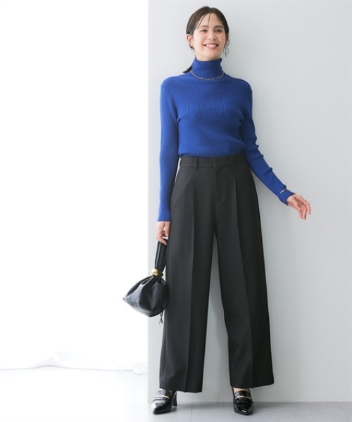 7days Life Styling（セブンデイズライフスタイリング）の「【テーパード/ワイド】万能センタープレスタックテーパードパンツ（レギュラー丈）【しわになりにくい・速乾・UVカット】＜大きいサイズ有＞（スラックス・レディース・杢グレー/ブラック/グレー系1/ブラック系1/ネイビー系1/ネイビー・S/M/L/LL/3L/4L/TS/TM/TL/TLL/T3L/T4L）」の14枚目の写真