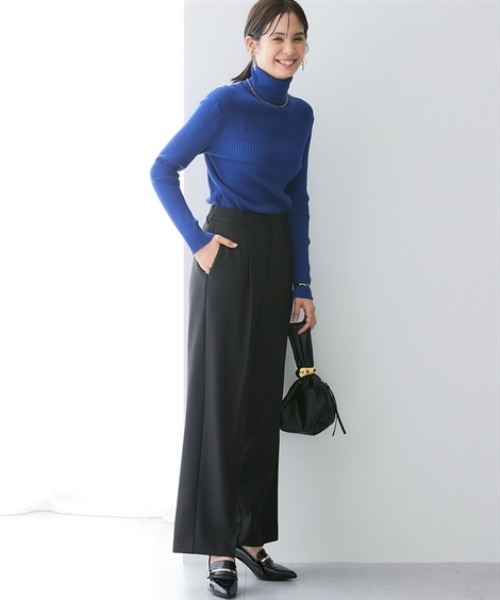 7days Life Styling（セブンデイズライフスタイリング）の「【テーパード/ワイド】万能センタープレスタックテーパードパンツ（レギュラー丈）【しわになりにくい・速乾・UVカット】＜大きいサイズ有＞（スラックス・レディース・杢グレー/ブラック/グレー系1/ブラック系1/ネイビー系1/ネイビー・S/M/L/LL/3L/4L/TS/TM/TL/TLL/T3L/T4L）」の15枚目の写真