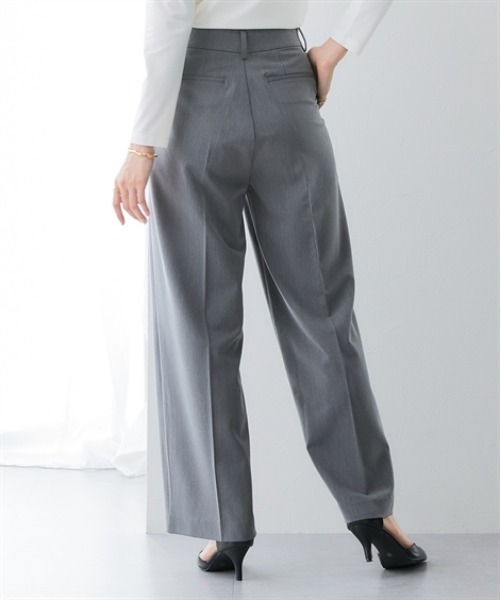 7days Life Styling（セブンデイズライフスタイリング）の「【テーパード/ワイド】万能センタープレスタックテーパードパンツ（レギュラー丈）【しわになりにくい・速乾・UVカット】＜大きいサイズ有＞（スラックス・レディース・杢グレー/ブラック/グレー系1/ブラック系1/ネイビー系1/ネイビー・S/M/L/LL/3L/4L/TS/TM/TL/TLL/T3L/T4L）」の20枚目の写真