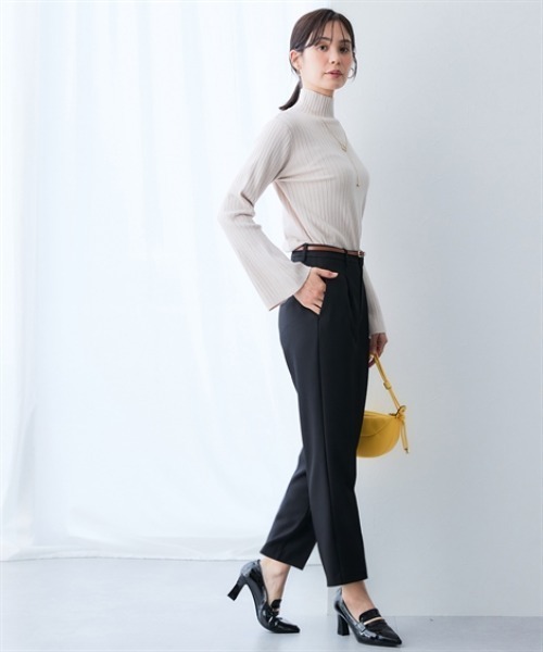 7days Life Styling（セブンデイズライフスタイリング）の「【テーパード/ワイド】万能センタープレスタックテーパードパンツ（レギュラー丈）【しわになりにくい・速乾・UVカット】＜大きいサイズ有＞（スラックス・レディース・杢グレー/ブラック/グレー系1/ブラック系1/ネイビー系1/ネイビー・S/M/L/LL/3L/4L/TS/TM/TL/TLL/T3L/T4L）」の13枚目の写真