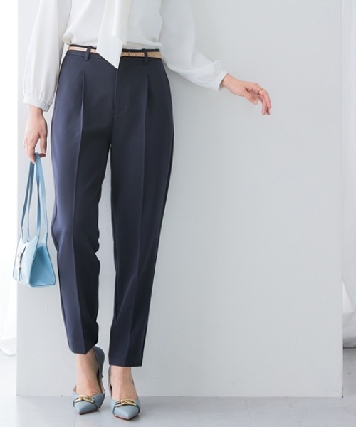 7days Life Styling（セブンデイズライフスタイリング）の「【テーパード/ワイド】万能センタープレスタックテーパードパンツ（レギュラー丈）【しわになりにくい・速乾・UVカット】＜大きいサイズ有＞（スラックス・レディース・杢グレー/ブラック/グレー系1/ブラック系1/ネイビー系1/ネイビー・S/M/L/LL/3L/4L/TS/TM/TL/TLL/T3L/T4L）」の22枚目の写真