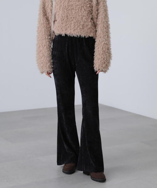 FREE'S MART(フリーズマート)の「◆ベロアフレアレギンスパンツ(その他パンツ・レディース・ブラウン/ブラック・SMALL/MEDIUM)」の2枚目の写真