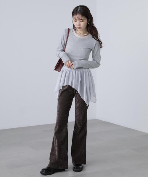 FREE'S MART(フリーズマート)の「◆ベロアフレアレギンスパンツ(その他パンツ・レディース・ブラウン/ブラック・SMALL/MEDIUM)」の14枚目の写真