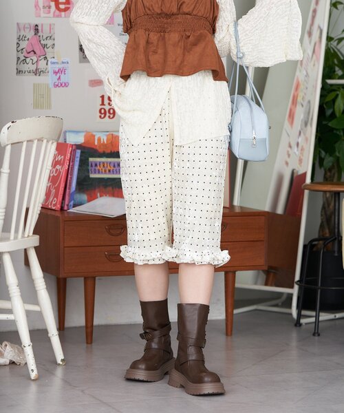 CIAOPANIC(チャオパニック)の「【neutral by ciaopanic】2サイズ展開/裾フリルフレアパンツ(その他パンツ・レディース・ホワイト/ブラウン/ブラック・0/1)」の12枚目の写真