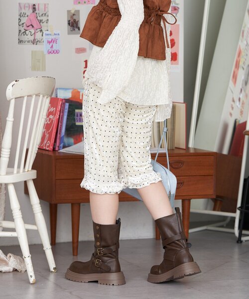 CIAOPANIC(チャオパニック)の「【neutral by ciaopanic】2サイズ展開/裾フリルフレアパンツ(その他パンツ・レディース・ホワイト/ブラウン/ブラック・0/1)」の14枚目の写真