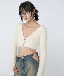 Heart button mohair like cardigan / ハートボタン モヘアライク カーディガン