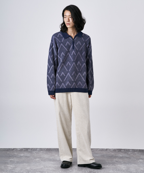 B.C STOCK(ベーセーストック)の「【CALIFORNIA RANCH HOUSE】モールハーフジップニット(ニット/セーター・メンズ・カーキ/ネイビー/ベージュ・MEDIUM/LARGE)」の12枚目の写真