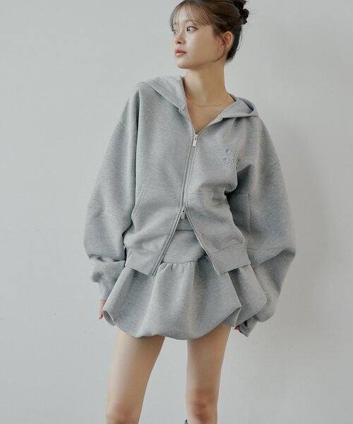 Chico（チコ）の「【セットアップ対応】スウェットバルーンミニスカート（スカート・レディース・ホワイト/チャコールグレー/グレー/グレー系その他3/グレー系その他2・FREE）」の7枚目の写真