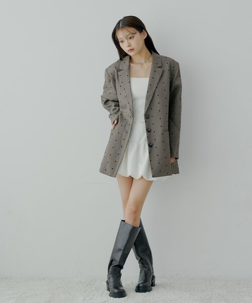 Chico（チコ）の「【セットアップ対応】スウェットバルーンミニスカート（スカート・レディース・ホワイト/チャコールグレー/グレー/グレー系その他3/グレー系その他2・FREE）」の9枚目の写真