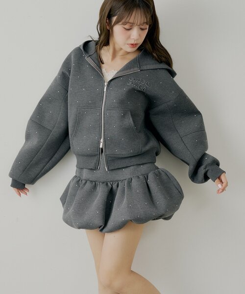 Chico（チコ）の「【セットアップ対応】スウェットバルーンミニスカート（スカート・レディース・ホワイト/チャコールグレー/グレー/グレー系その他3/グレー系その他2・FREE）」の15枚目の写真