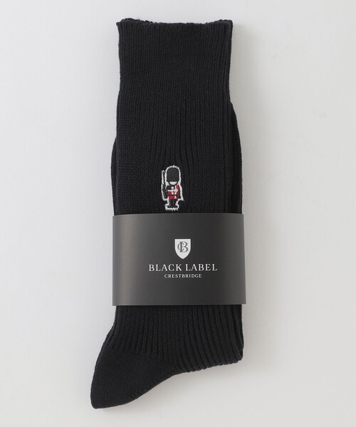BLACK LABEL CRESTBRIDGE（ブラックレーベル・クレストブリッジ）の「ワンポイントガーズマンウォームソックス（ソックス/靴下・メンズ・レッド系その他3/ブラック・FREE）」の2枚目の写真