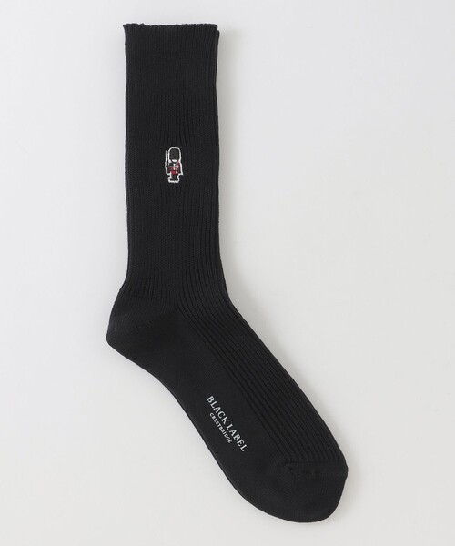 BLACK LABEL CRESTBRIDGE（ブラックレーベル・クレストブリッジ）の「ワンポイントガーズマンウォームソックス（ソックス/靴下・メンズ・レッド系その他3/ブラック・FREE）」の4枚目の写真