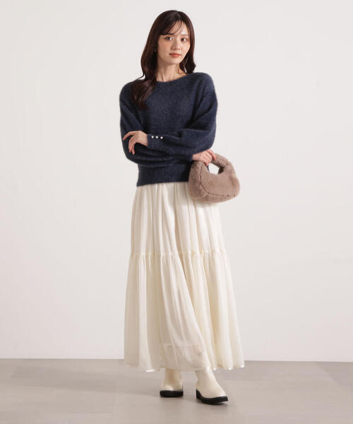 PROPORTION BODY DRESSING（プロポーションボディドレッシング）の「【加藤栞さん着用】シアーティアードスカート / 1215220106（スカート・レディース・ホワイト系その他/ブラック・MEDIUM/P/S）」の21枚目の写真