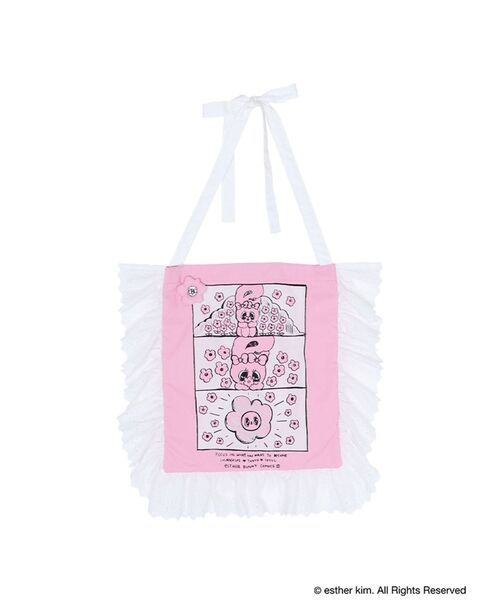 merry jenny（メリージェニー）の「【Esther Bunny×merry jenny】おはなフリルトートバッグ（トートバッグ・レディース・ピンク・FREE）」の8枚目の写真