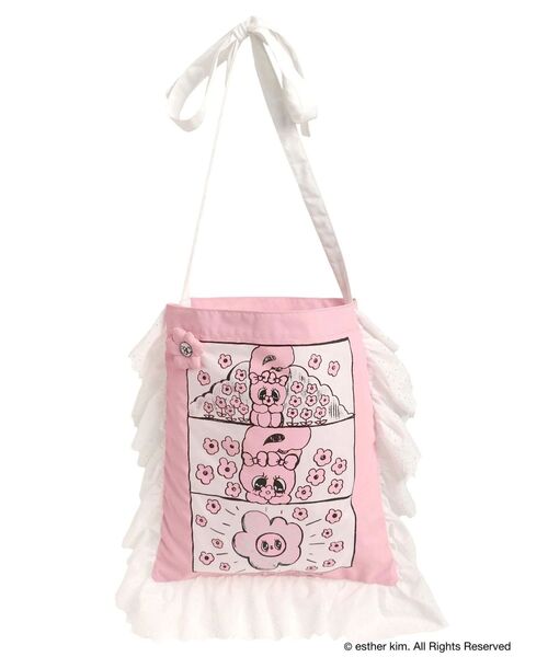 merry jenny（メリージェニー）の「【Esther Bunny×merry jenny】おはなフリルトートバッグ（トートバッグ・レディース・ピンク・FREE）」の13枚目の写真