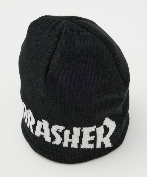 RODEO CROWNS WIDE BOWL（ロデオクラウンズワイドボウル）の「THRASHER ニットキャップ（ニットキャップ/ビーニー・レディース・ブラック/グレー×ホワイト/ブラウン・FREE）」の7枚目の写真