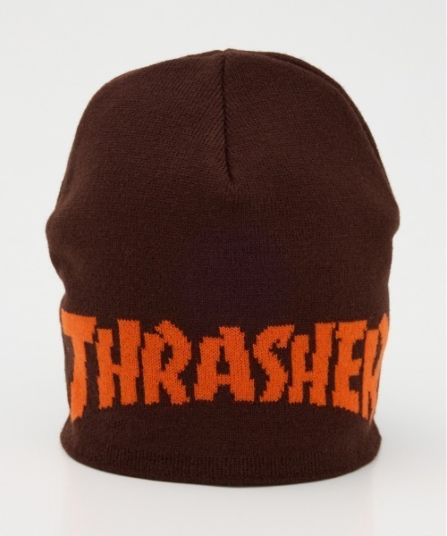 RODEO CROWNS WIDE BOWL（ロデオクラウンズワイドボウル）の「THRASHER ニットキャップ（ニットキャップ/ビーニー・レディース・ブラック/グレー×ホワイト/ブラウン・FREE）」の10枚目の写真