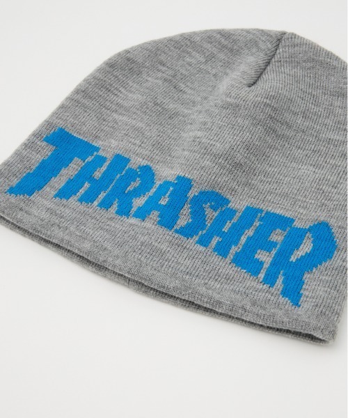 RODEO CROWNS WIDE BOWL（ロデオクラウンズワイドボウル）の「THRASHER ニットキャップ（ニットキャップ/ビーニー・レディース・ブラック/グレー×ホワイト/ブラウン・FREE）」の15枚目の写真