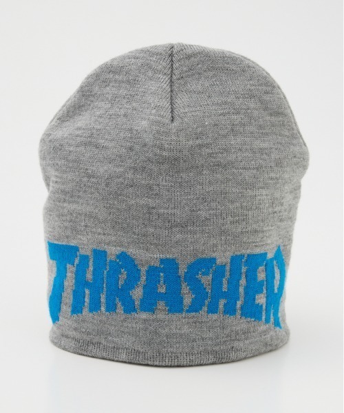 RODEO CROWNS WIDE BOWL（ロデオクラウンズワイドボウル）の「THRASHER ニットキャップ（ニットキャップ/ビーニー・レディース・ブラック/グレー×ホワイト/ブラウン・FREE）」の17枚目の写真