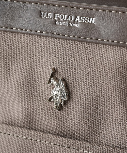 U.S. POLO ASSN.（ユーエスポロアッスン）の「【U.S. POLO ASSN.】≪別注≫ キャンバストートバッグ PC A4サイズ収納可能 ビジネスバッグ 通勤 通学（トートバッグ・レディース・ブラック/オフホワイト/グレー・FREE）」の17枚目の写真