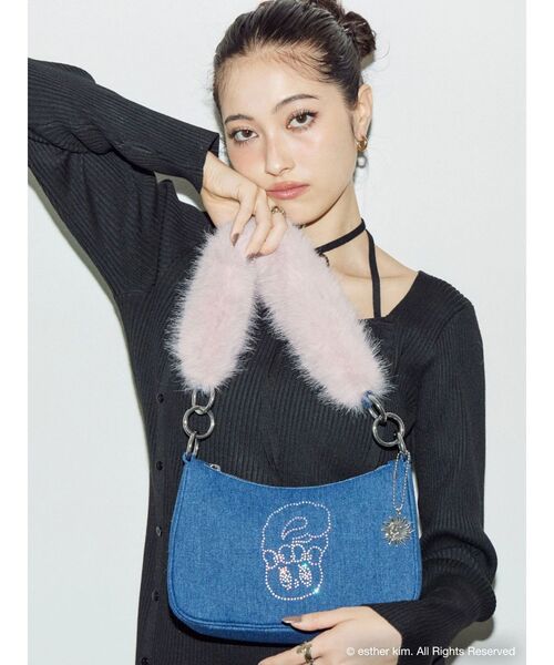 EVRIS(エヴリス)の「【Esther Bunny × EVRIS】バニーブリングハンドBAG(ハンドバッグ・レディース・インディゴブルー・FREE)」の3枚目の写真