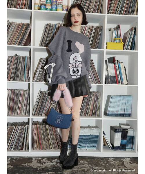 EVRIS(エヴリス)の「【Esther Bunny × EVRIS】バニーブリングハンドBAG(ハンドバッグ・レディース・インディゴブルー・FREE)」の21枚目の写真