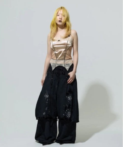 neith./ネイス/Meteor Low-rise Sweat Pants(Black)（スウェットパンツ