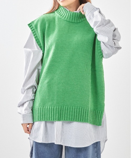 eyden着用　ballin人気ベスト 中々出回ってないです。 セール】《Bling Leads》モックネックNベスト（ベスト）｜B.I.D.（ビー