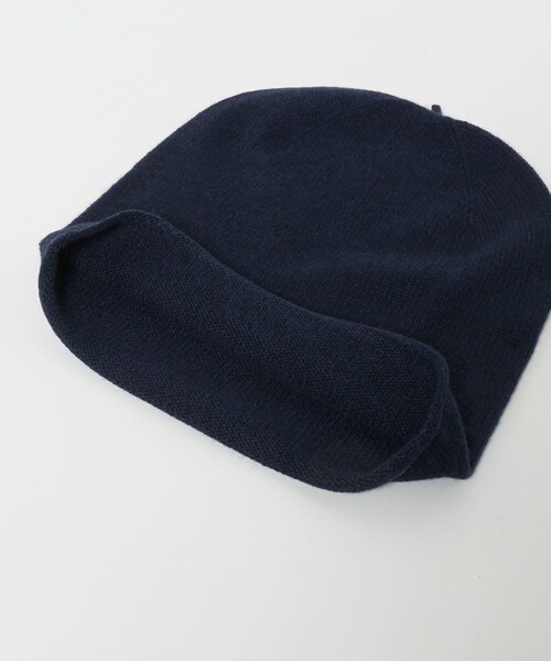 Steven Alan(スティーブンアラン)の「<Steven Alan>カシミヤ ロール ニットワッチ(ニットキャップ/ビーニー・レディース・ベージュ/ネイビー・FREE)」の6枚目の写真