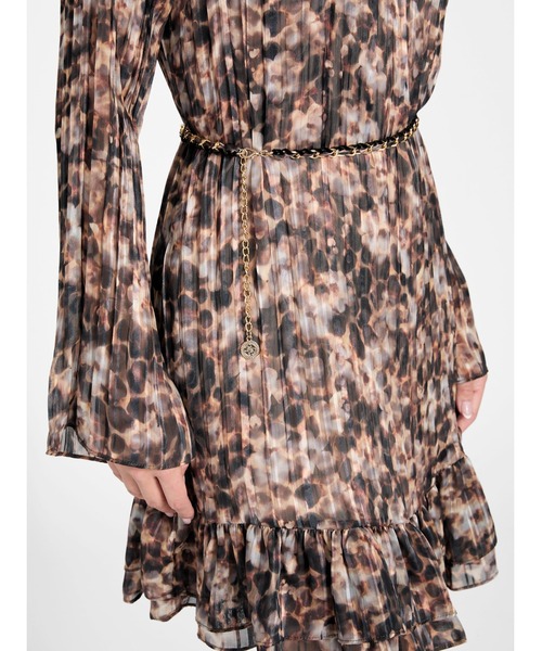 Long Sleeves Ilenia Pleat Dress ワンピース | GUESS(ゲス) JAPAN