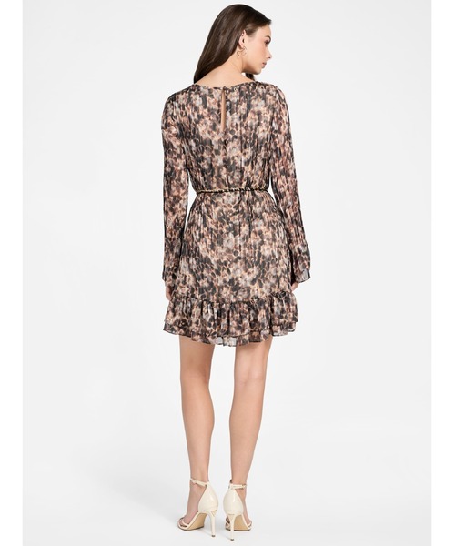 Long Sleeves Ilenia Pleat Dress ワンピース | GUESS(ゲス) JAPAN