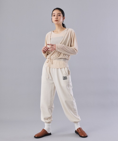 Muscat(マスカット)の「【セットアイテム】ベロア カシュクールトップス / velor cachecoeur tops(Tシャツ/カットソー・レディース・ブラック/ベージュ/ブラウン・F)」の7枚目の写真