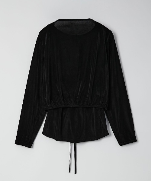 Muscat(マスカット)の「【セットアイテム】ベロア カシュクールトップス / velor cachecoeur tops(Tシャツ/カットソー・レディース・ブラック/ベージュ/ブラウン・F)」の19枚目の写真
