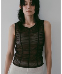 anuke(�A���k�[�N)��Tulle Gather Tanktop(�^���N�g�b�v)