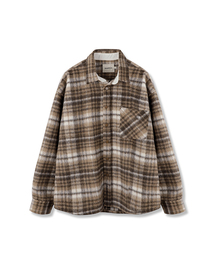 Sanders Check Shirt Jacket BROWN