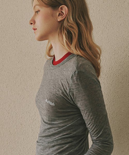 RONRON(ロンロン)の「NUIT FLAT LONG SLEEVE GREY(Tシャツ/カットソー・レディース・その他・FREE)」の3枚目の写真