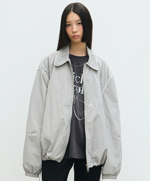 NICK&NICOLE(ニックアンドニコール)の「TWO WAY WINDBREAKER JACKET_GRAY(ナイロンジャケット・レディース・その他・FREE)」の1枚目の写真