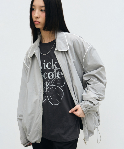 NICK&NICOLE(ニックアンドニコール)の「TWO WAY WINDBREAKER JACKET_GRAY(ナイロンジャケット・レディース・その他・FREE)」の3枚目の写真